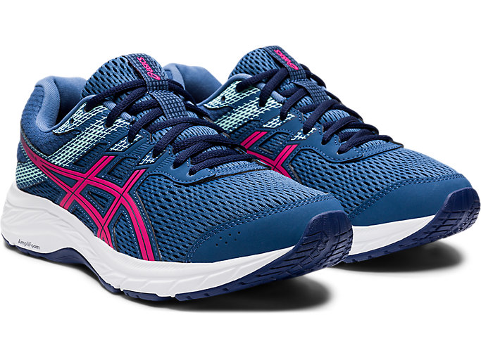 Bezecke Topanky Asics Gel-contend 6 (D) Damske Tmavo Siva Ruzove | 53784-JSAO