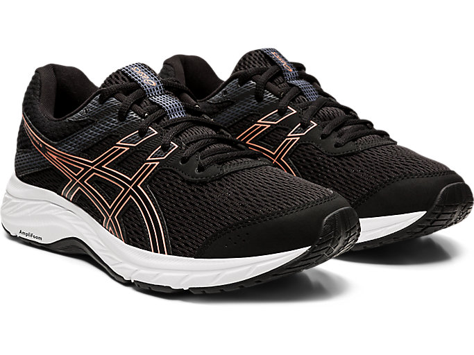 Bezecke Topanky Asics Gel-contend 6 Damske Čierne Ruzove Zlate | 73082-JTCX