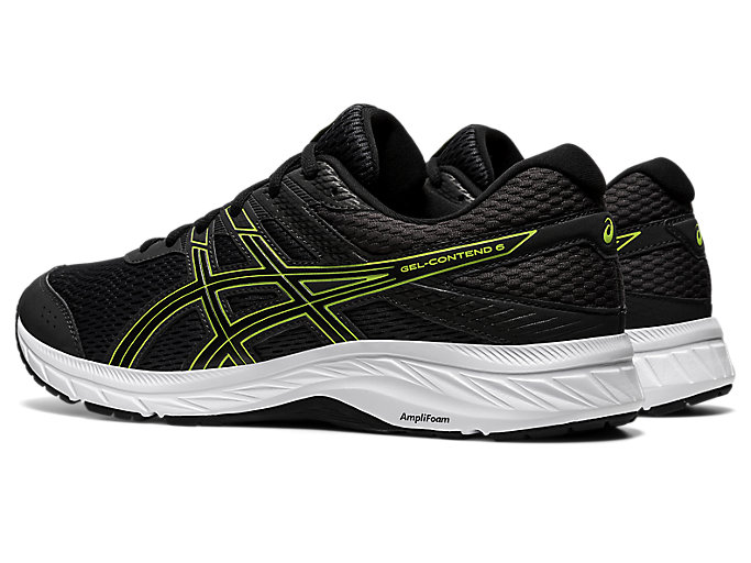 Bezecke Topanky Asics Gel-contend 6 Panske Tmavo Siva Svetlo Zelene | 53901-DUAH