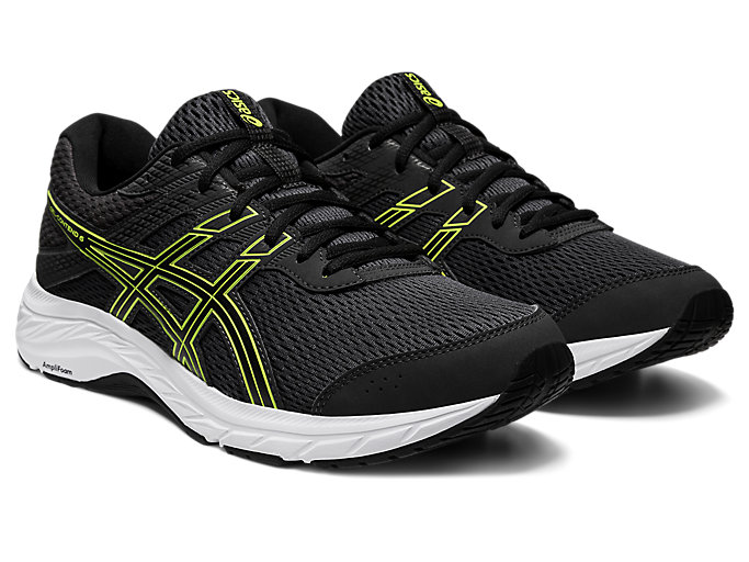 Bezecke Topanky Asics Gel-contend 6 Panske Tmavo Siva Svetlo Zelene | 53901-DUAH