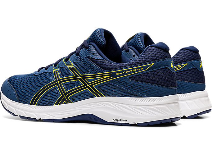 Bezecke Topanky Asics Gel-contend 6 Panske Tmavo Siva Žlté | 87605-FAXS