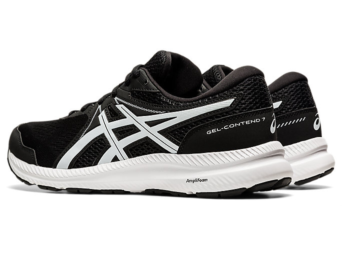 Bezecke Topanky Asics Gel-contend 7 (4e) Panske Čierne Biele | 01879-DWMF