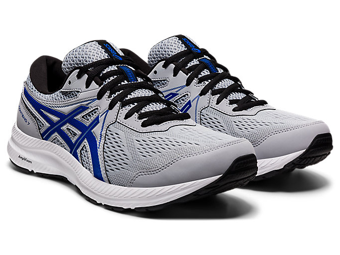 Bezecke Topanky Asics Gel-contend 7 (4e) Panske Siva Modre | 19283-ZRYS