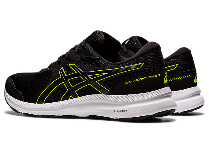 Bezecke Topanky Asics Gel-contend 7 (4e) Panske Čierne Zelene | 46705-LGZI