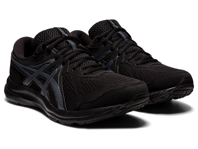 Bezecke Topanky Asics Gel-contend 7 (4e) Panske Čierne Siva | 49862-WIQB