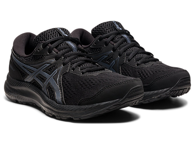 Bezecke Topanky Asics Gel-contend 7 Damske Čierne Siva | 68430-HCGW