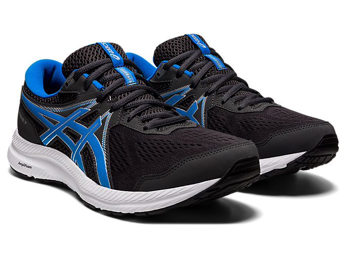 Bezecke Topanky Asics Gel-contend 7 Panske Tmavo Siva Modre | 47391-DAGK