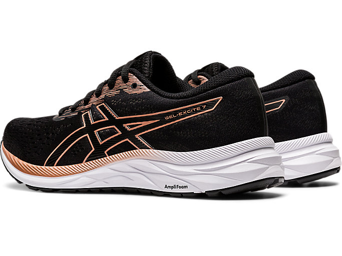 Bezecke Topanky Asics Gel-excite 7 Damske Čierne Ruzove Zlate | 31546-STDP