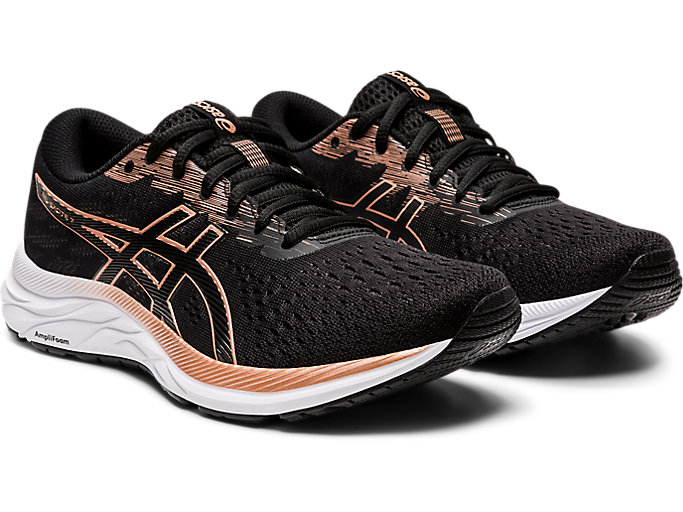 Bezecke Topanky Asics Gel-excite 7 Damske Čierne Ruzove Zlate | 31546-STDP