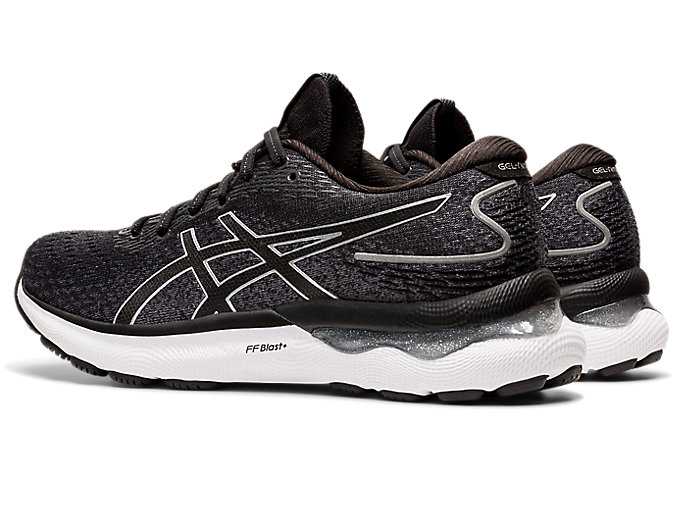 Bezecke Topanky Asics Gel-nimbus 24 (D) Damske Čierne Biele | 10387-VMSC