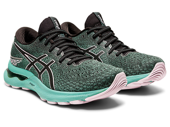 Bezecke Topanky Asics Gel-nimbus 24 Damske Čierne Ruzove | 15876-ZCED