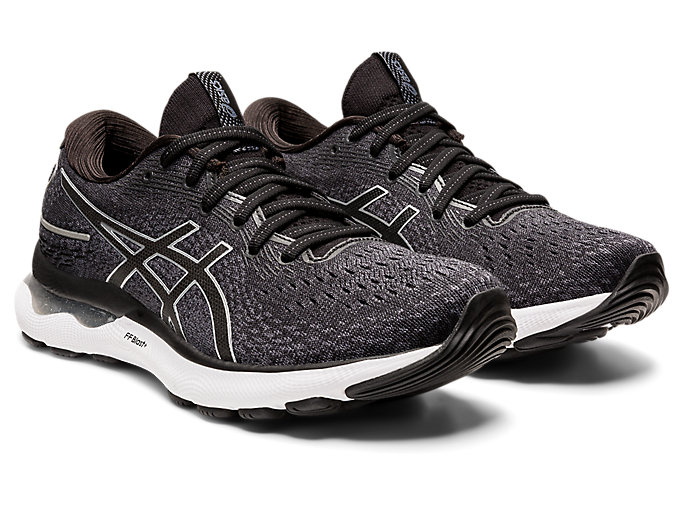 Bezecke Topanky Asics Gel-nimbus 24 Damske Čierne Strieborne | 41720-PIBQ