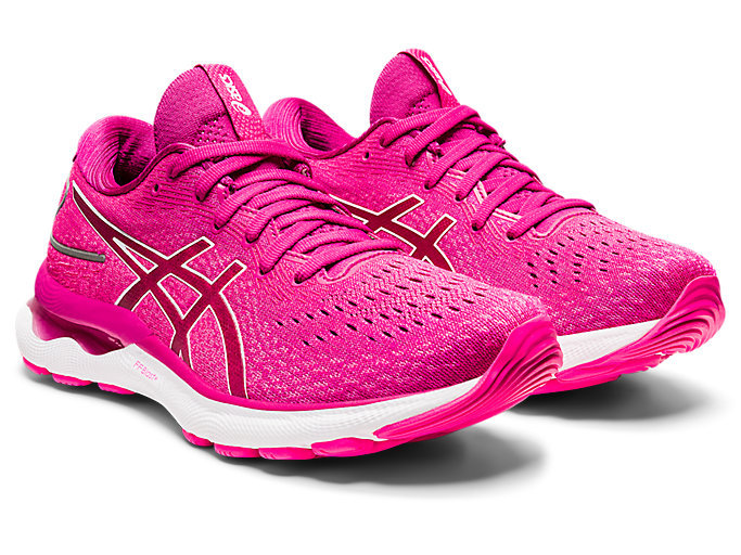 Bezecke Topanky Asics Gel-nimbus 24 Damske Fuchsie Červené Biele | 83269-QMPE