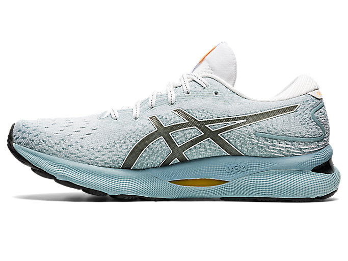 Bezecke Topanky Asics Gel-nimbus 24 Panske Svetlo Siva Biele | 26893-LCNX