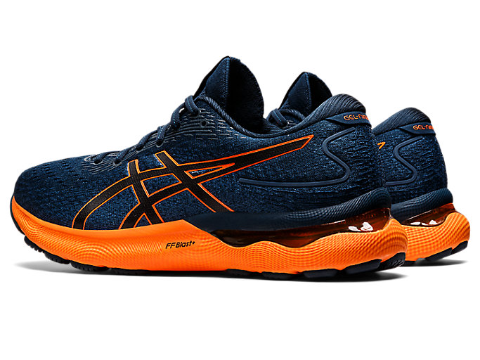 Bezecke Topanky Asics Gel-nimbus 24 Panske Modre Oranžové | 31745-DWVJ