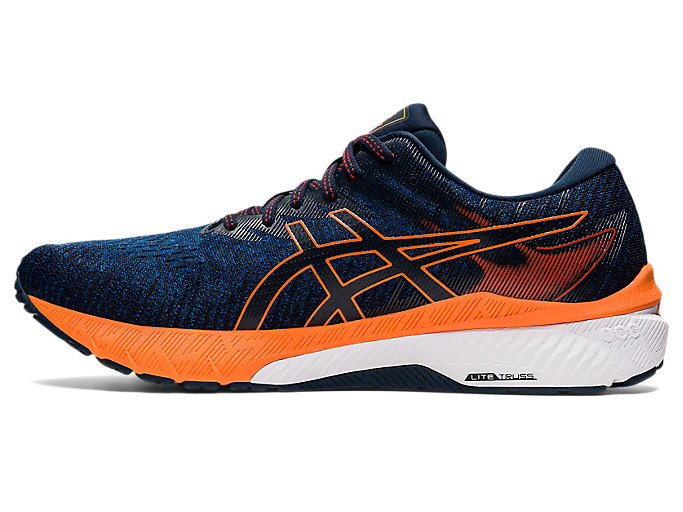 Bezecke Topanky Asics Gt-2000 10 (2e) Panske Modre Oranžové | 47801-SQTF