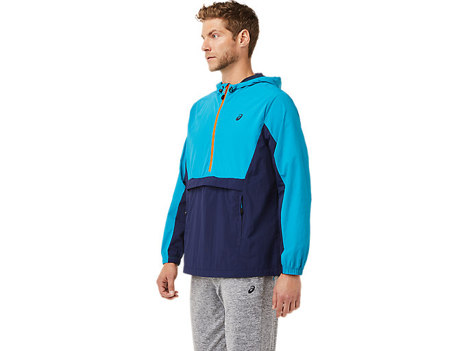 Bundy Asics Anorak Panske Tyrkysové Modre Námornícka Modrá | 13764-FPUH