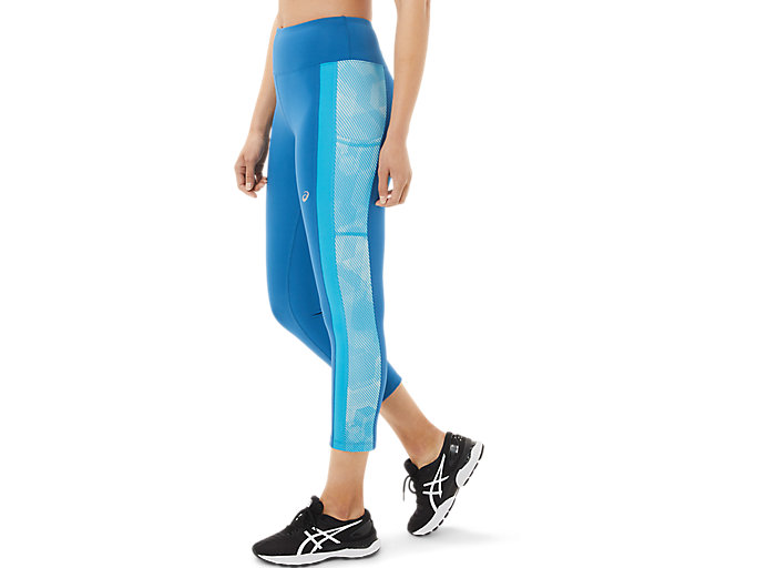 Leginy Asics Performance Print Capri Damske Modre Svetlo Tyrkysové Svetlo Tyrkysové | 76428-AYZR