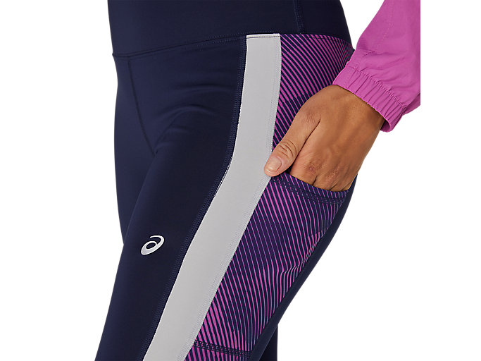 Leginy Asics Performance Print Capri Damske Námornícka Modrá Nachový Siva | 97031-WHOU