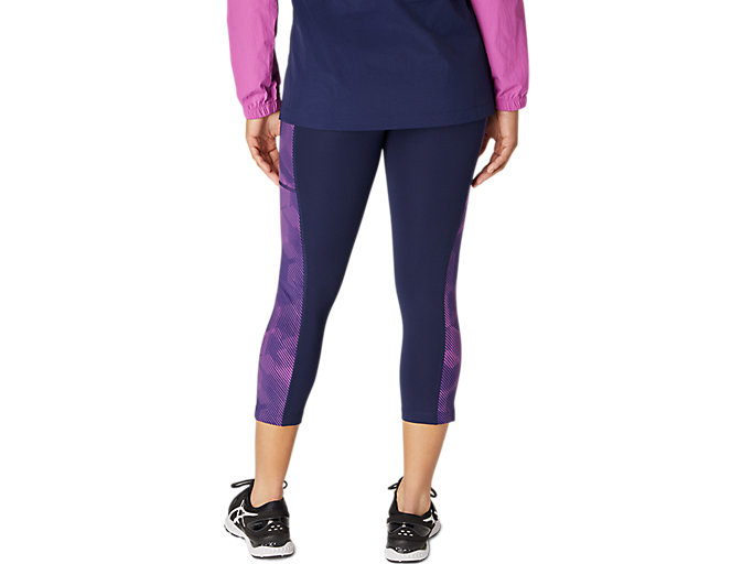 Leginy Asics Performance Print Capri Damske Námornícka Modrá Nachový Siva | 97031-WHOU