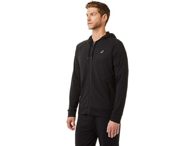 Mikiny S Kapucňou Asics Tech Full Zip Panske Čierne | 38546-DRWY