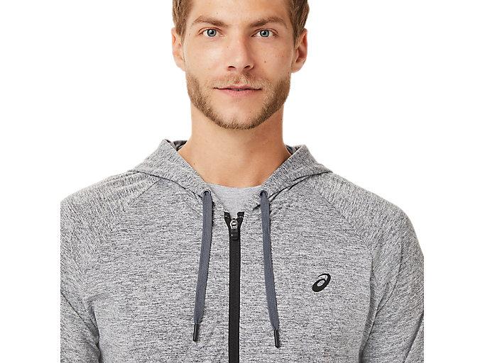 Mikiny S Kapucňou Asics Tech Full Zip Panske Siva | 56341-KSIJ