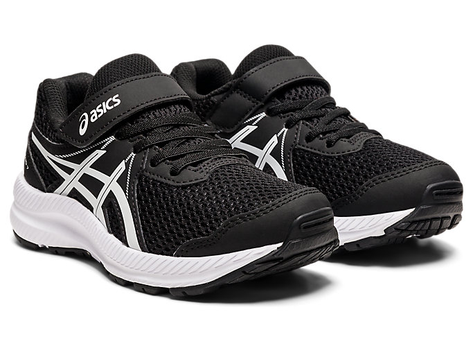 Skolske Topanky Asics Contend 7 Pre Detske Čierne Biele | 69745-YBQZ