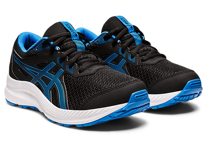 Skolske Topanky Asics Contend 8 Grade Detske Čierne Modre | 02153-RATY