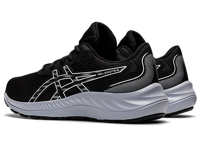 Skolske Topanky Asics Gel-excite 9 Grade Detske Čierne Biele | 20537-IDOK