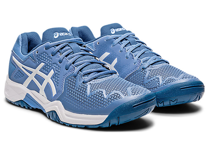 Skolske Topanky Asics Gel-resolution 8 Grade Detske Modre Biele | 12849-HFWB