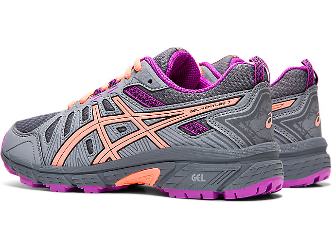 Skolske Topanky Asics Gel-venture 7 Grade Detske Čierne | 69084-JDAV