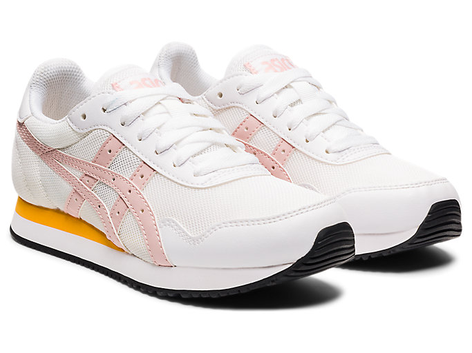 Skolske Topanky Asics Tiger Runner Grade Detske Biele Koralove | 72315-EGTF