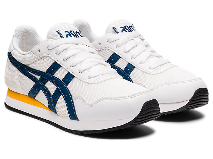 Skolske Topanky Asics Tiger Runner Grade Detske Biele Svetlo Indigo | 79360-MQUA