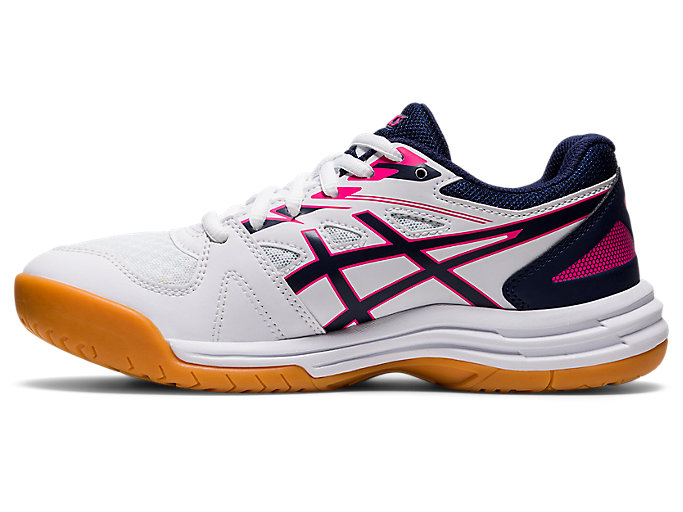 Skolske Topanky Asics Upcourt 4 Grade Detske Biele Námornícka Modrá | 68943-AXNS