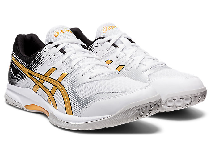 Tenisky Na Volejbal Asics Gel-rocket 9 Panske Biele Zlate | 71849-BDKF