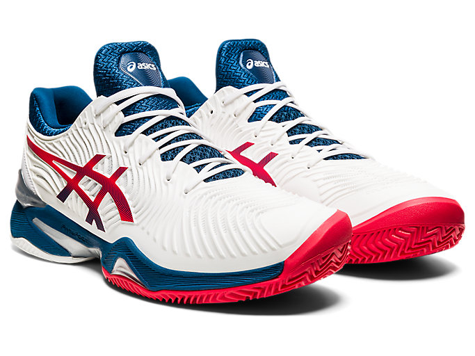 Tenisove Tenisky Asics Court Ff 2 Clay Panske Biele Modre | 60937-MUBQ