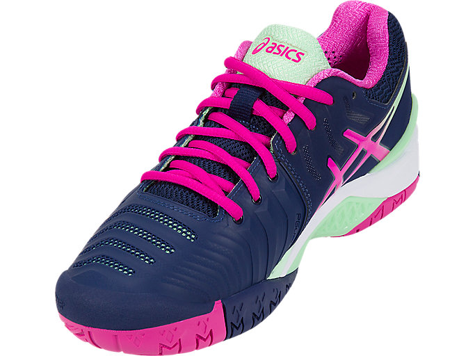 Tenisove Tenisky Asics Gel-resolution 7 Damske Indigo Modre Ruzove Zelene | 93186-HENY