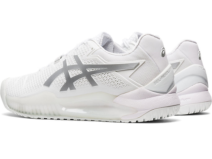 Tenisove Tenisky Asics Gel-resolution 8 Damske Biele Strieborne | 28156-HKZT