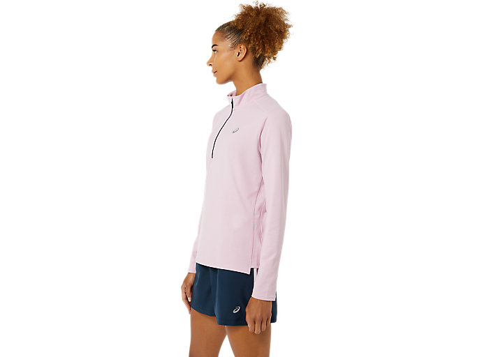 Tielko Asics Ready-set Half Zip Damske Ruzove Modre | 80597-KGPA