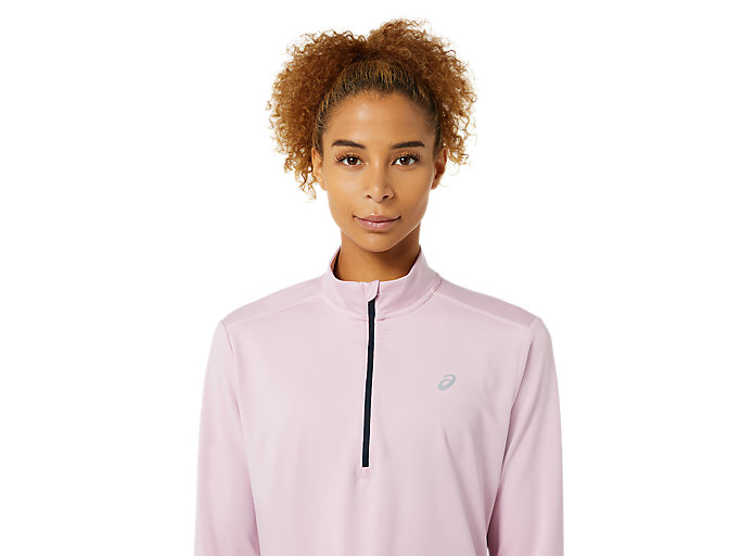 Tielko Asics Ready-set Half Zip Damske Ruzove Modre | 80597-KGPA