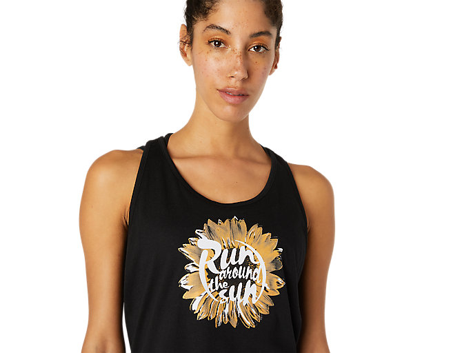 Tielko Asics Run Around The Sun Racerback Damske Čierne | 91740-MINU