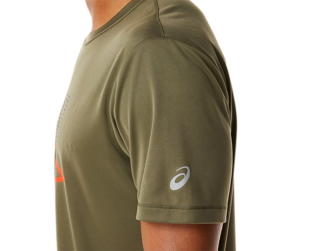 Topy Asics Fujitrail Logo Kratke Sleeve Panske Zelene | 60974-WETG