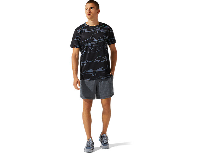 Topy Asics Grafika Kratke Sleeve Panske Čierne | 26087-OERH