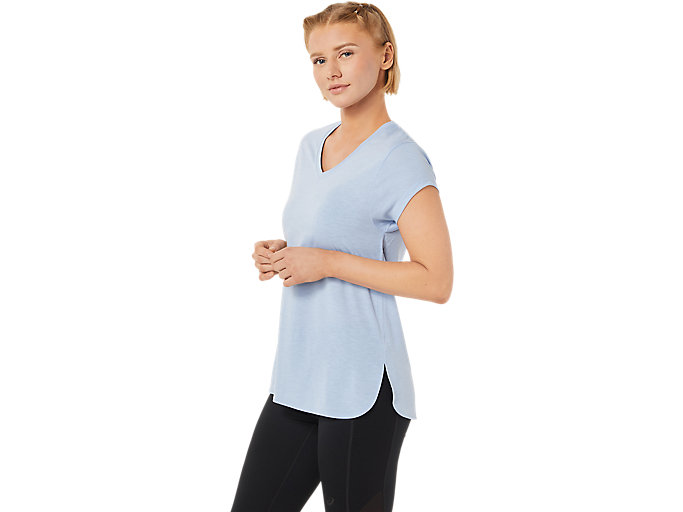 Topy Asics Heather Vneck Damske Biele | 40752-GLSR