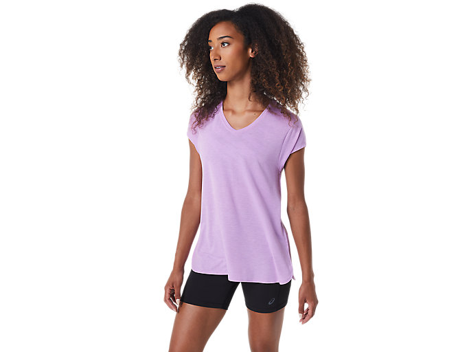 Topy Asics Heather Vneck Damske Lavendel | 82079-KWZG