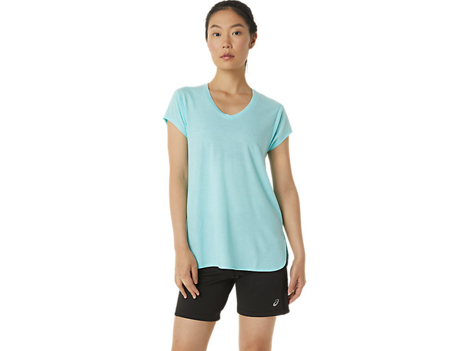 Topy Asics Heather Vneck Damske Modre | 98361-RNTU