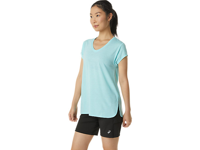 Topy Asics Heather Vneck Damske Modre | 98361-RNTU