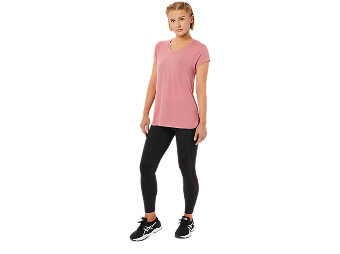 Topy Asics Heather Vneck Damske Ruzove | 80657-SKNR