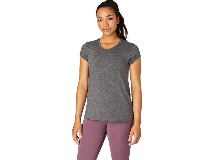 Topy Asics Heather Vneck Damske Tmavo Siva | 71286-EPNU