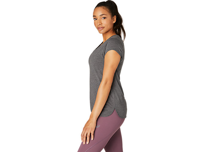 Topy Asics Heather Vneck Damske Tmavo Siva | 71286-EPNU